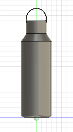 A model of a Brita water bottle from the front
